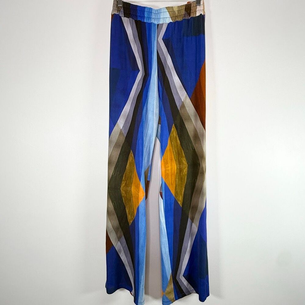 The Luxury Selection by Ulla Popken Wide Leg Jersey Elastic Panel Waist Pockets - Picture 2 of 13